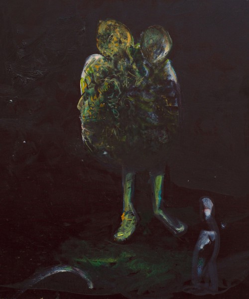 Dominik Eggermann, "ab-test" 2020, oil on wood