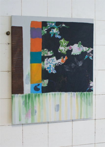 Leyla Kampeter "Hypnopombe" 2020 acrylic, gouache on canvas, 60 x 49,5 cm. Passive Aggressive, Galerie Sandra Bürgel, Berlin 2021
