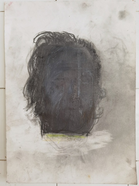 Klaus Winichner, o.T. (25.1.2021), 2021, Graphitpulver, Buntstift auf Arches Baumwollpapier 35,8 x 25,6 cm, Galerie Sandra Bürgel, Berlin